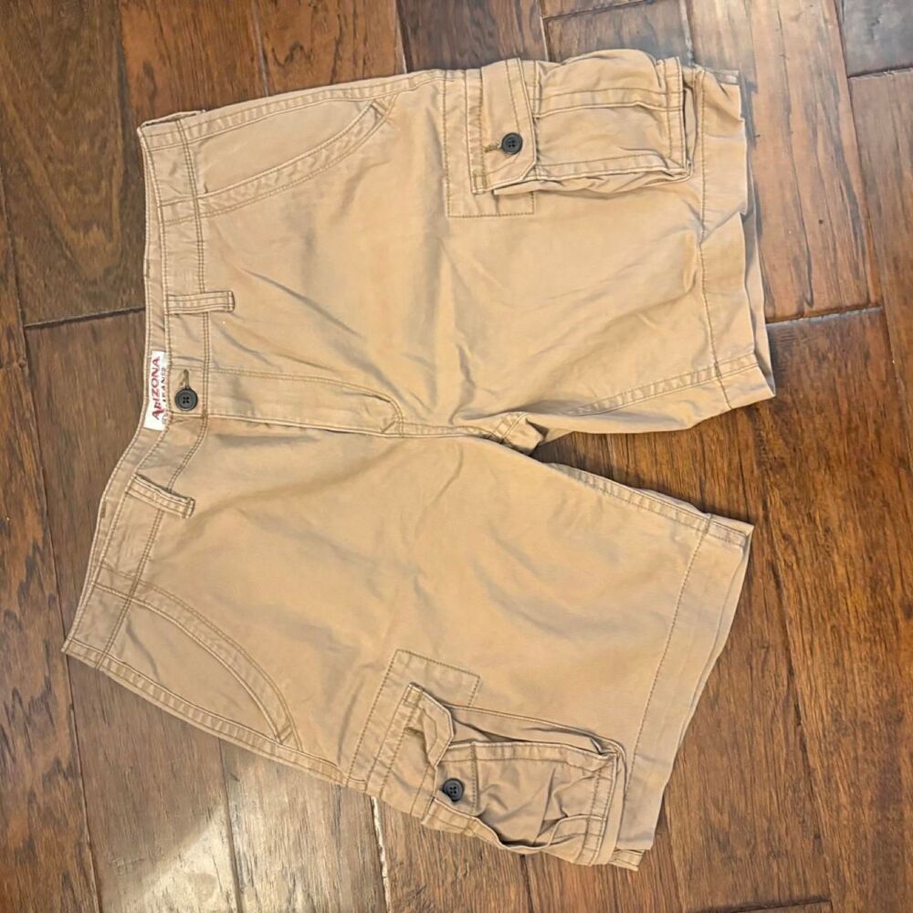 Men's Tan and Cream Shorts
